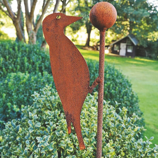 PoppyForge Woodpecker and Ball 5ft Plant Pin (pack of 3)