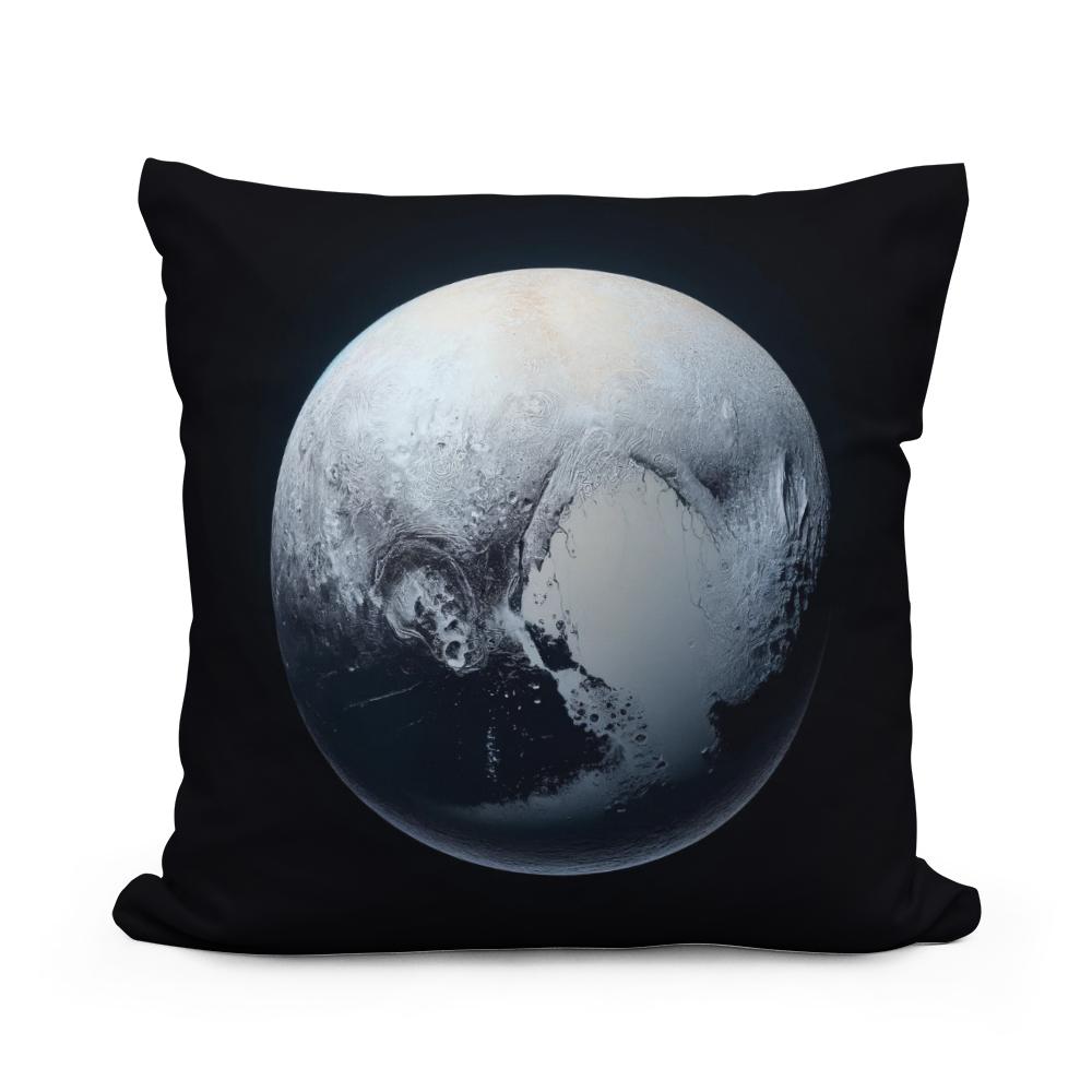 Pluto's Cosmic Isolation Cotton Cushion