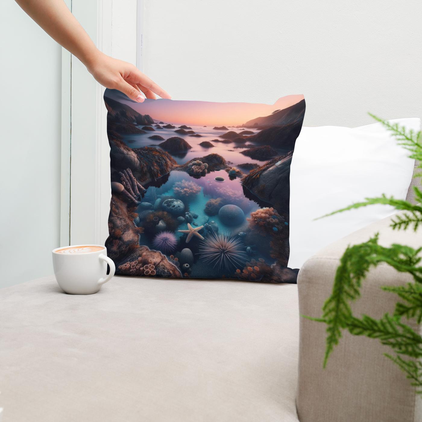 Twilight Shoreline Cotton Cushion