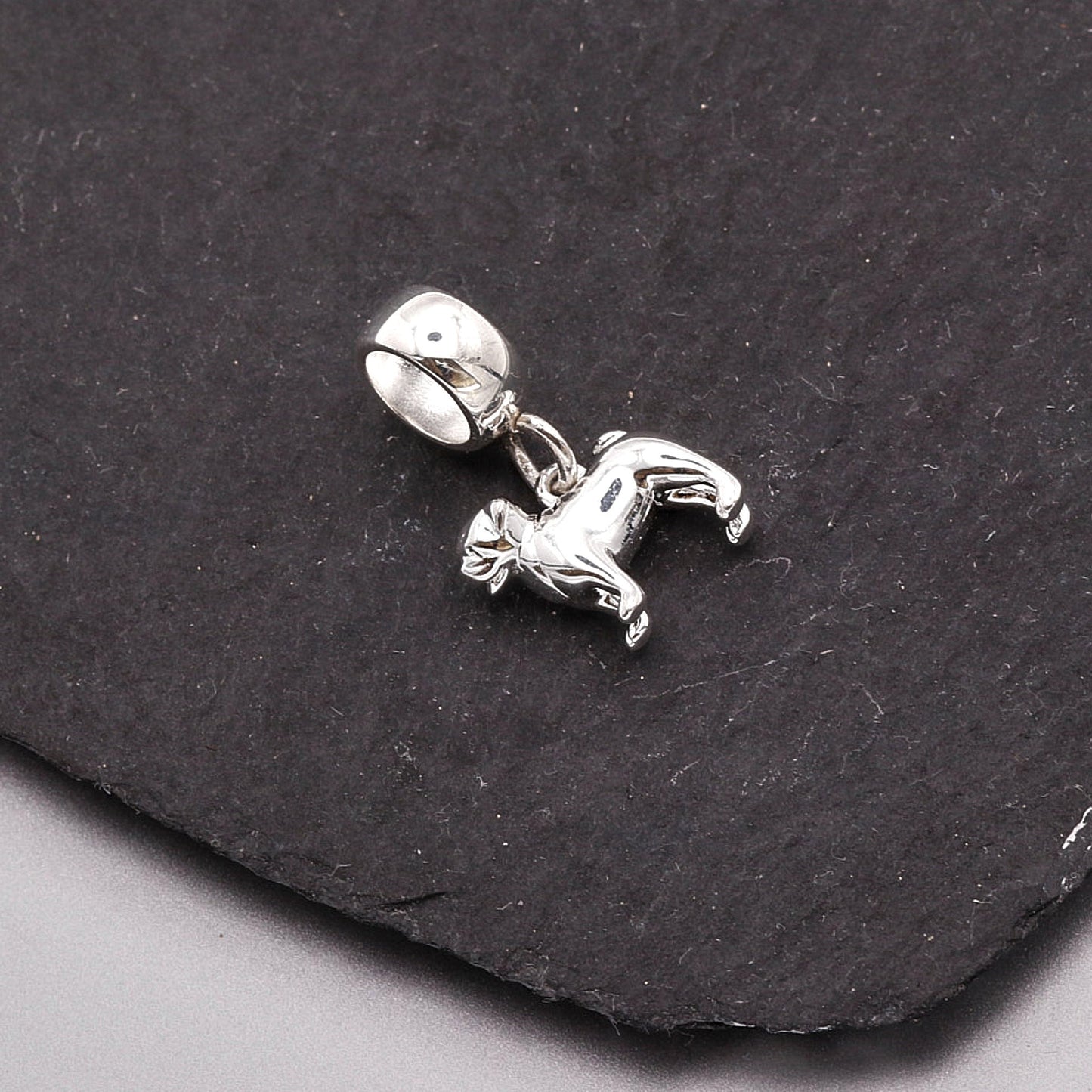 Pug Silver Dog Charm