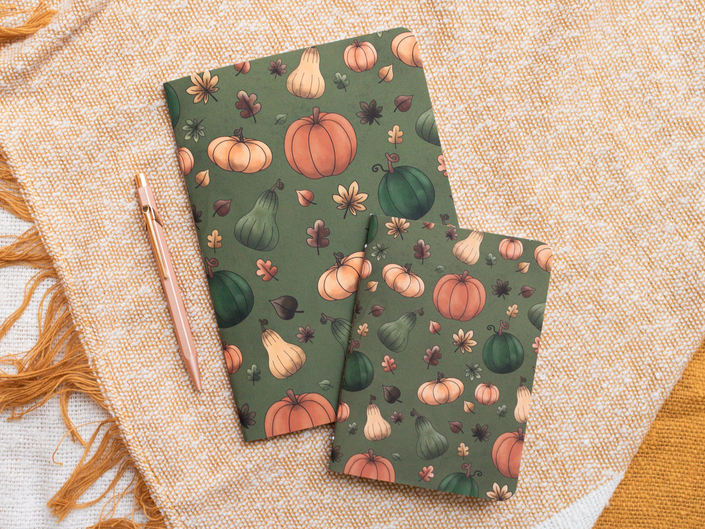 A5 Handmade Notebook with Pumpkin Design