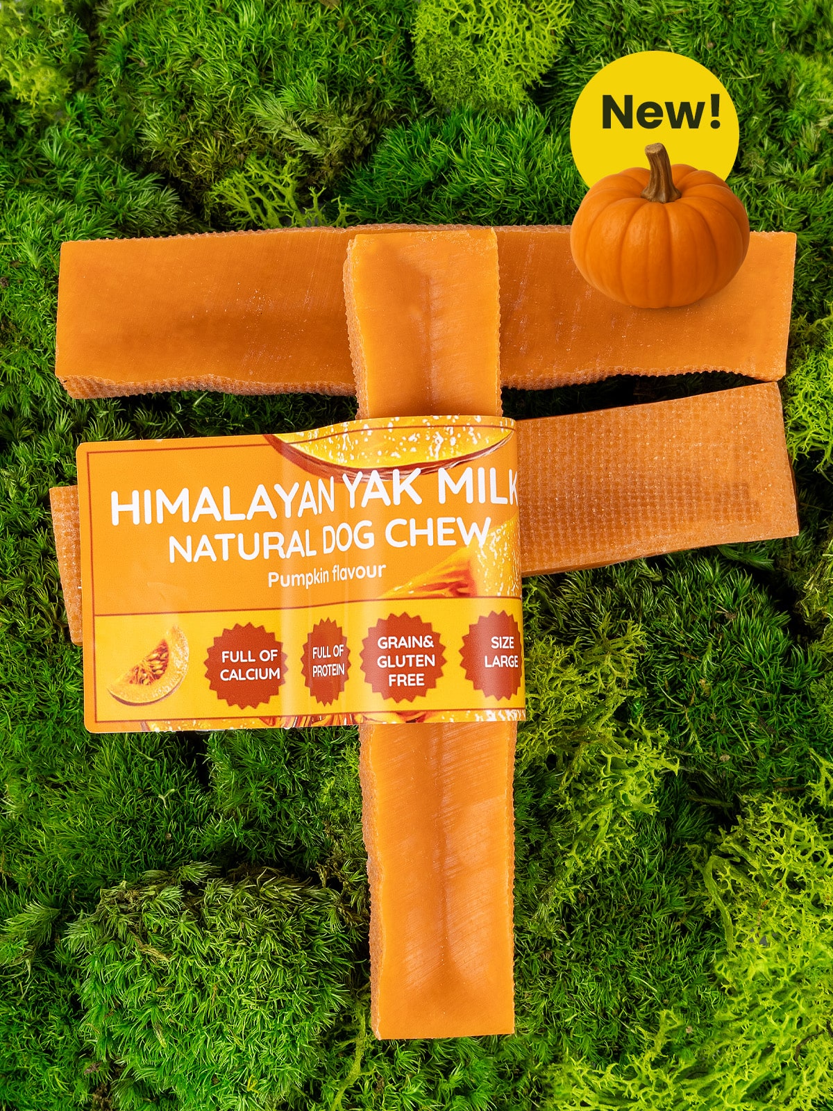 Floppy Ear Pumpkin Yak Dog Chew
