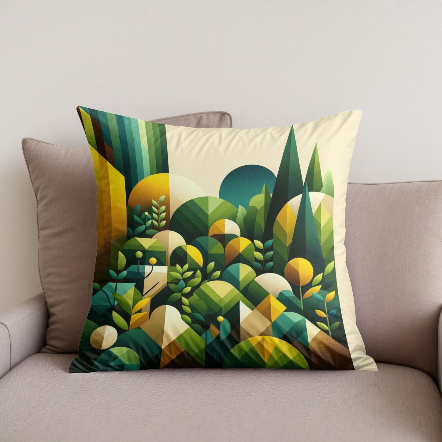 Geometric Garden Cotton Cushion
