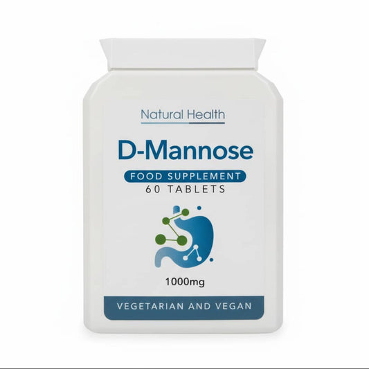 D-Mannose 1000mg Tablets | 60 Tablets | Pure D Mannose Supplement | Chewable | Vegan | 2 Month Supply | Made in the UK