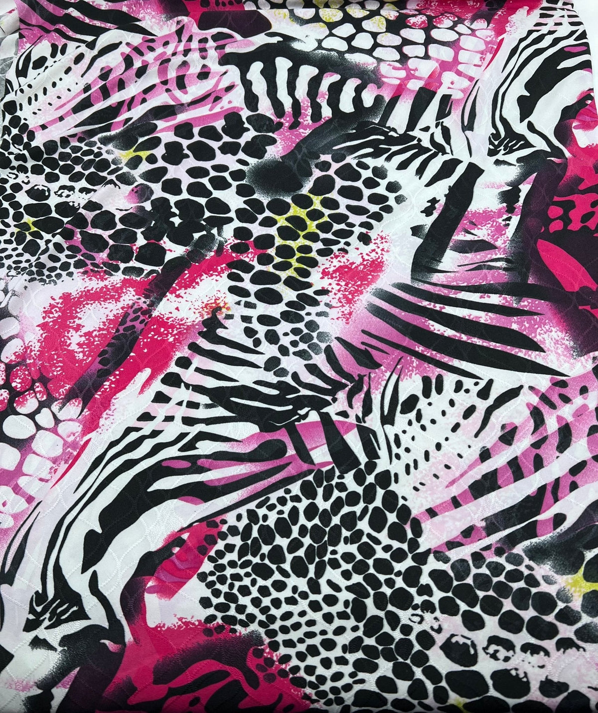 Purple Animal Mix Print Soft Touch 4 Way Stretch Fabric