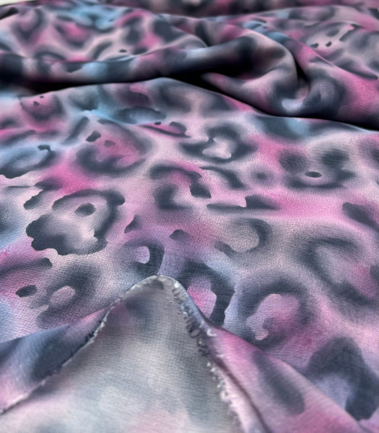 Purple Animal Mix Printed Chiffon Dress Fabric