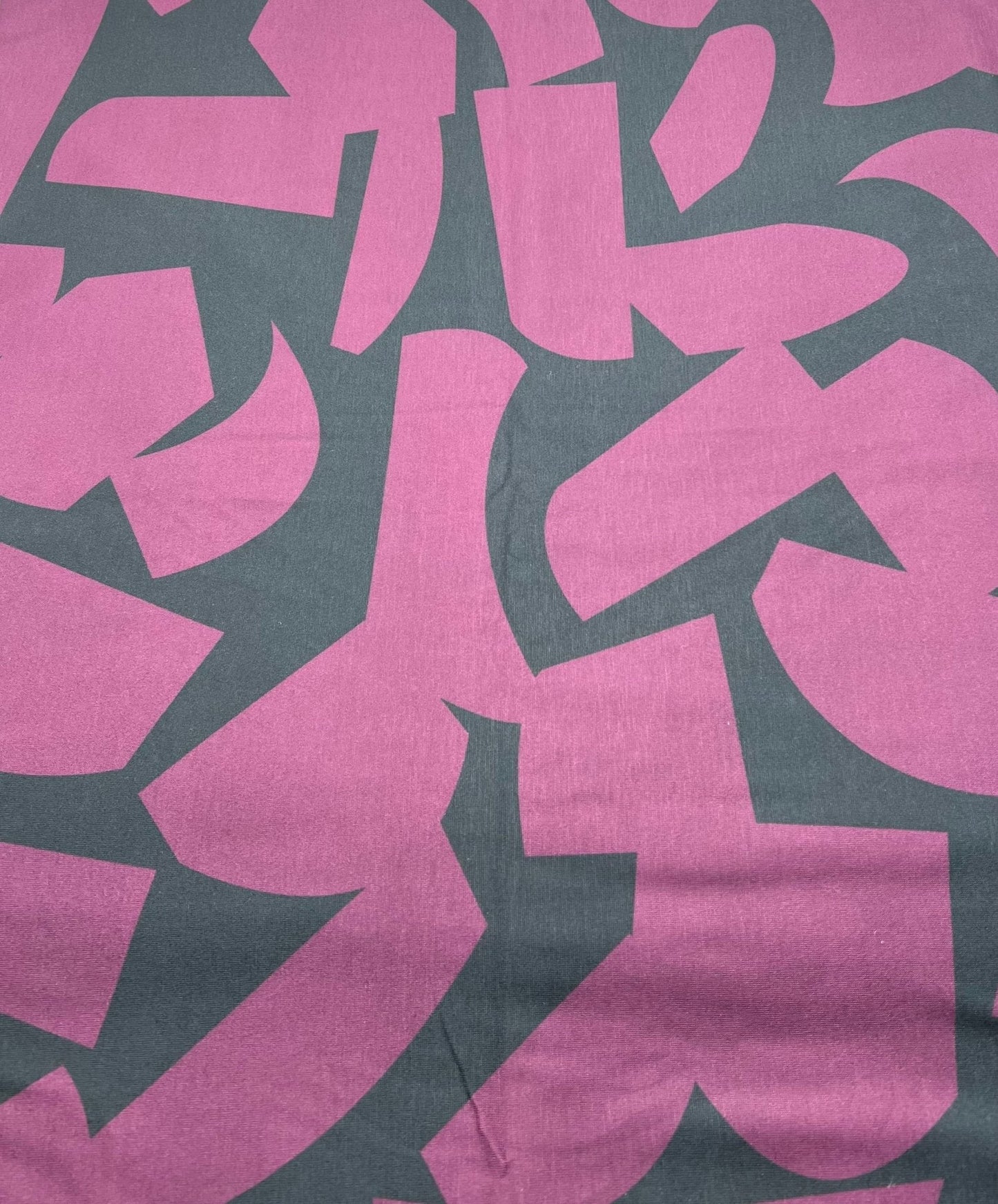 Purple Black Spun Poly Stretch Fabric
