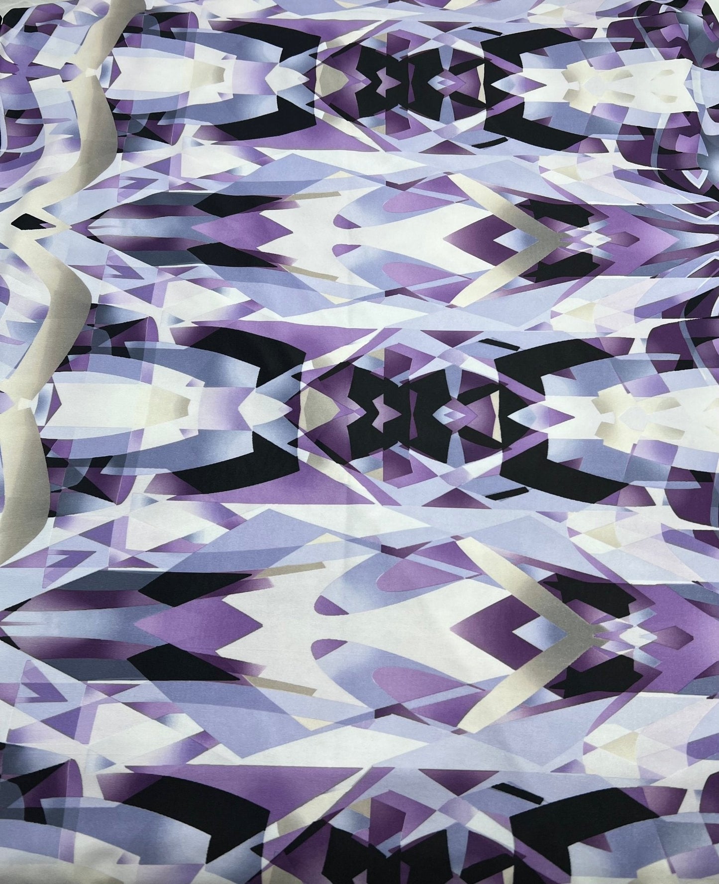 Purple Geo Print Soft Touch Stretch Fabric