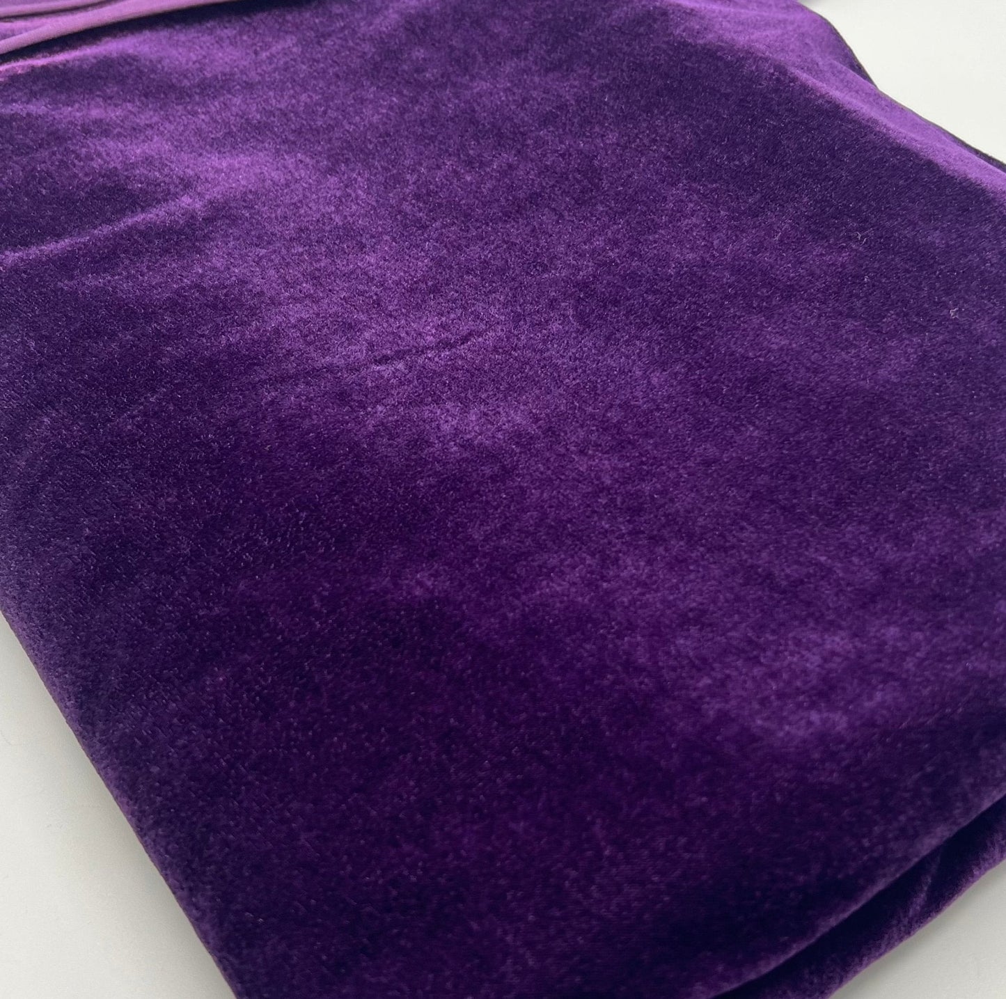Purple Plain Velour Spandex Stretch Fabric