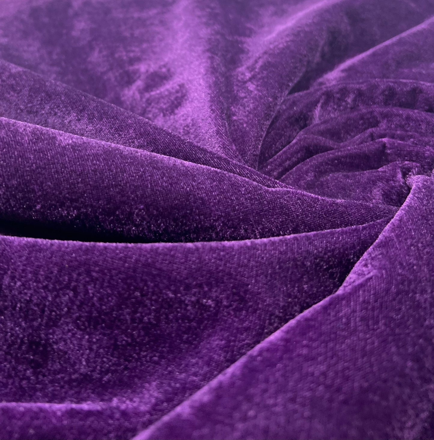 Purple Plain Velour Spandex Stretch Fabric