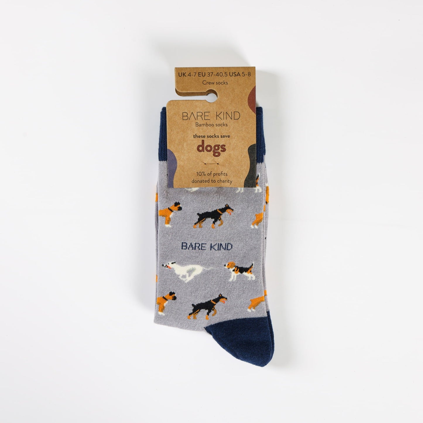 Save the Purple Dog Bamboo Socks