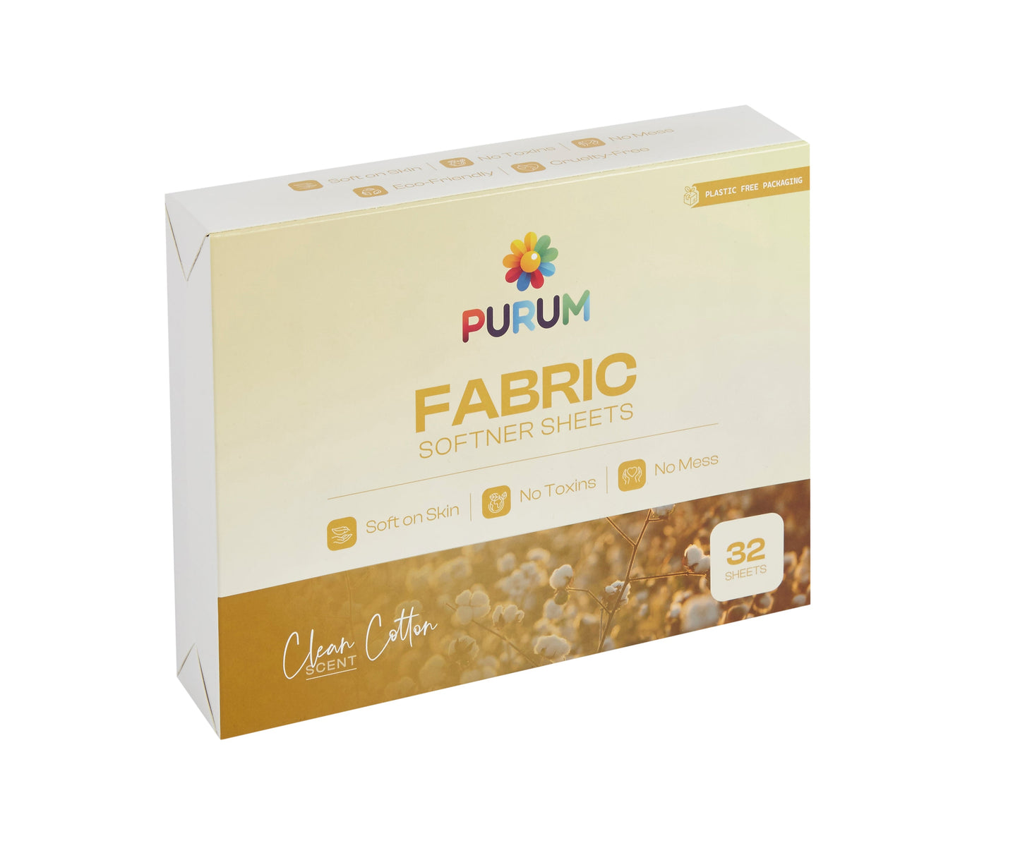 Purum Fabric Conditioner Sheets - Clean Cotton Scent