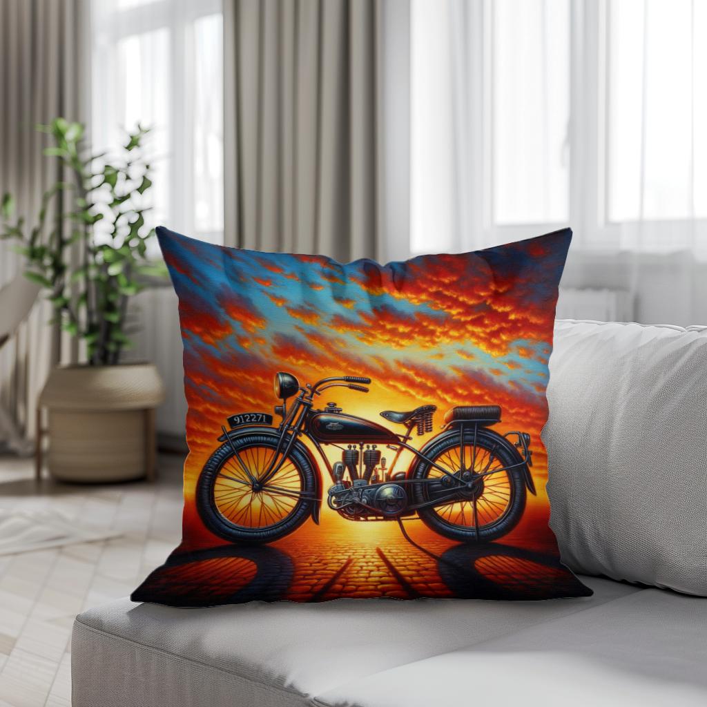 Sunset Ride Cotton Cushion