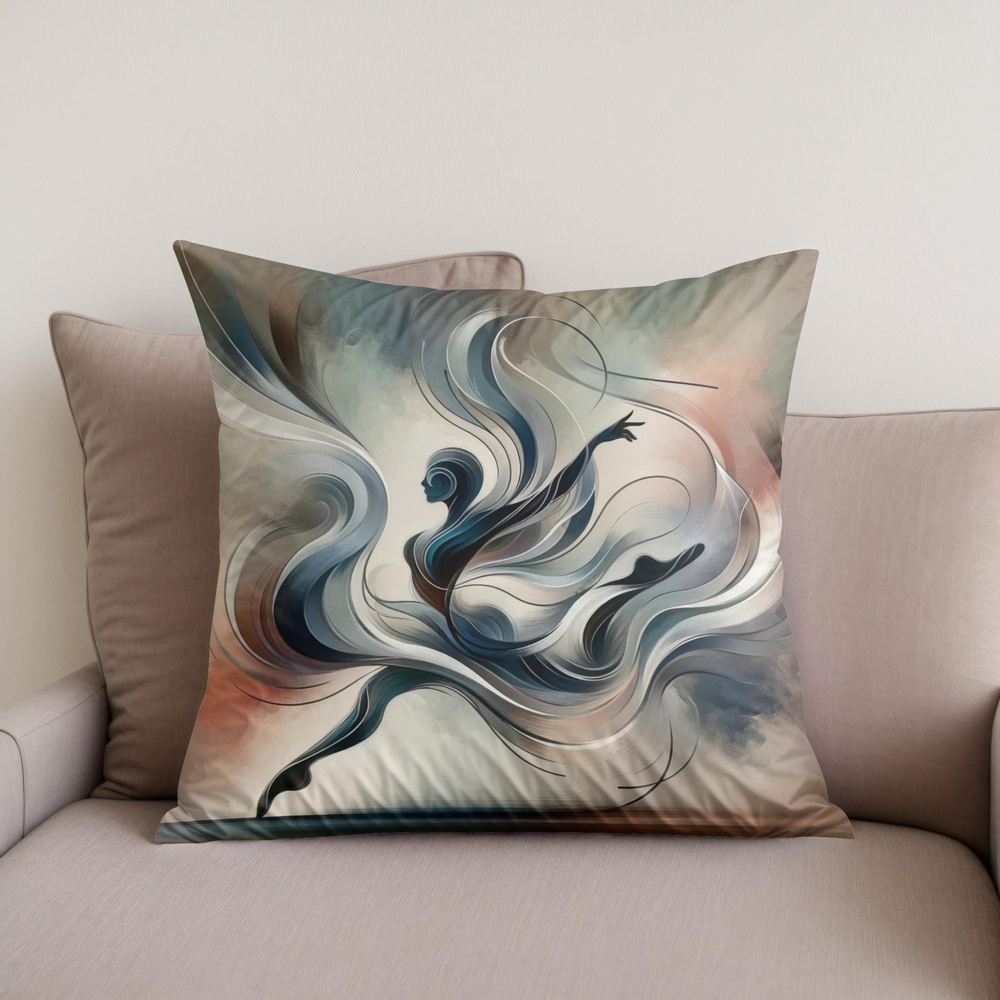 Fluid Dance Cotton Cushion