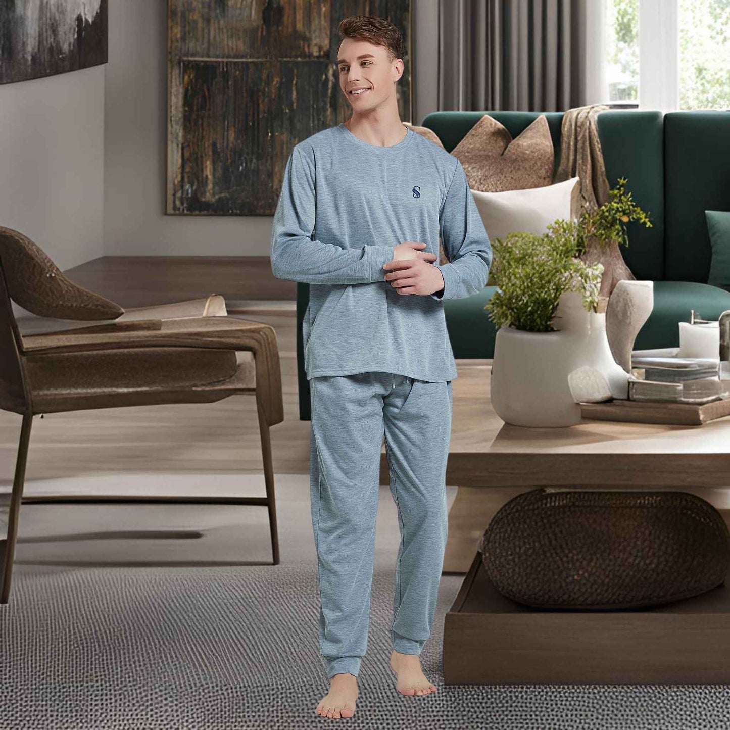 Ultimate Comfort Men's Pyjama Set Featuring Siro Spinning Tech for Maximum Relaxation