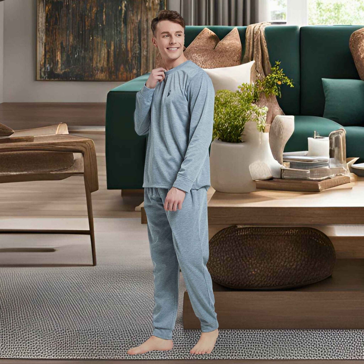 Ultimate Comfort Men's Pyjama Set Featuring Siro Spinning Tech for Maximum Relaxation