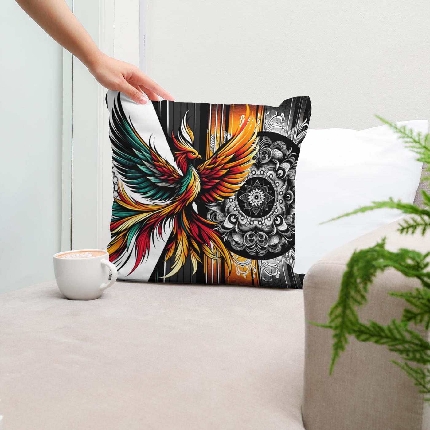 Fierce Phoenix Rebirth Cotton Cushion