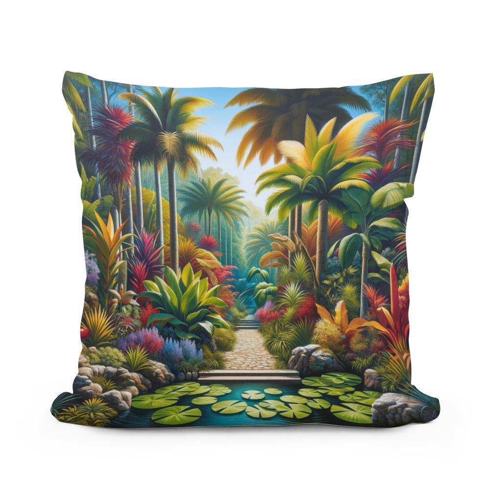 Tropical Oasis Cotton Cushion