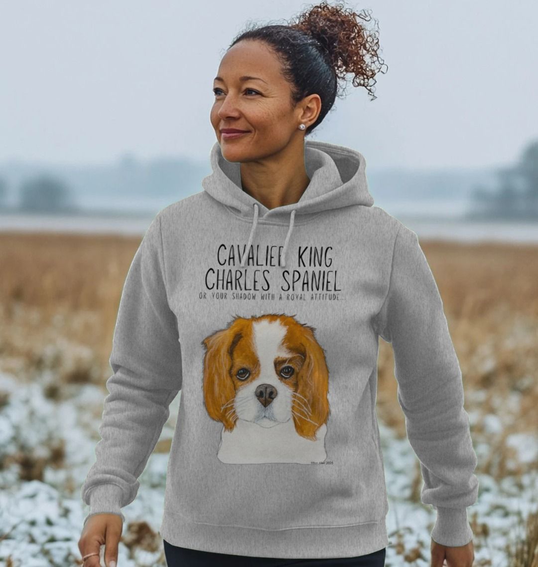 Her Royal Softness: Sustainable Women’s Hoodie with Cavalier Queen Energy