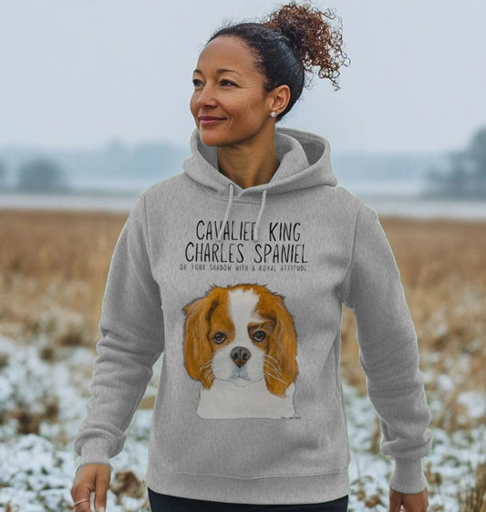 Her Royal Softness: Sustainable Women’s Hoodie with Cavalier Queen Energy