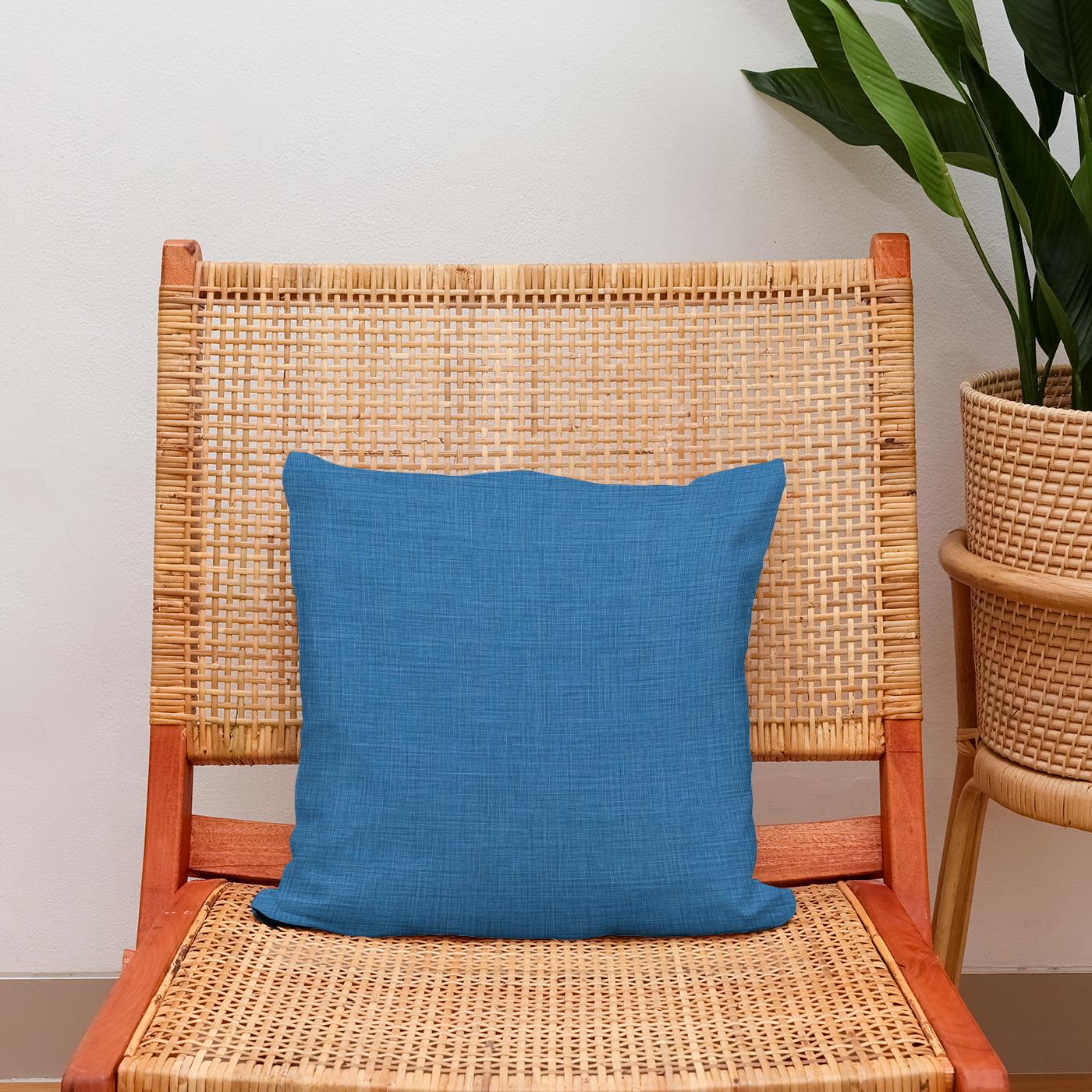 Pure Blue Cotton Cushion
