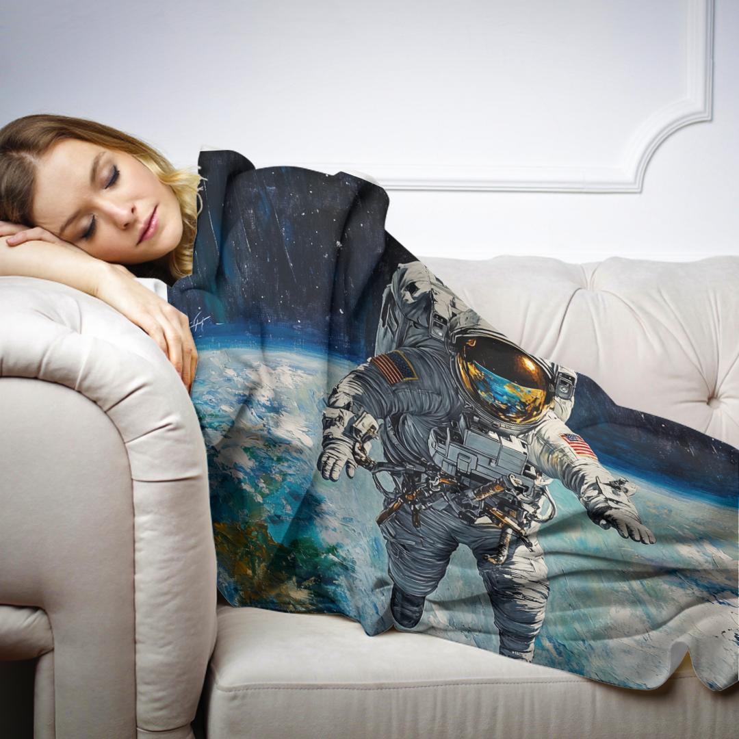 Astronaut's Earthly Reverie Blanket