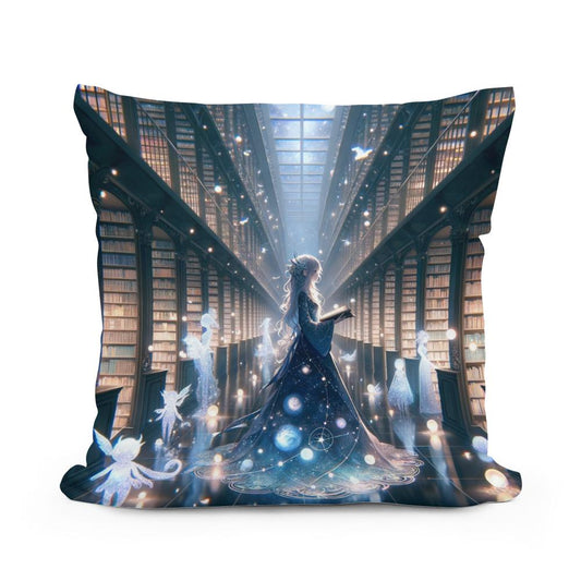 Celestial Librarian's Realm Cotton Cushion