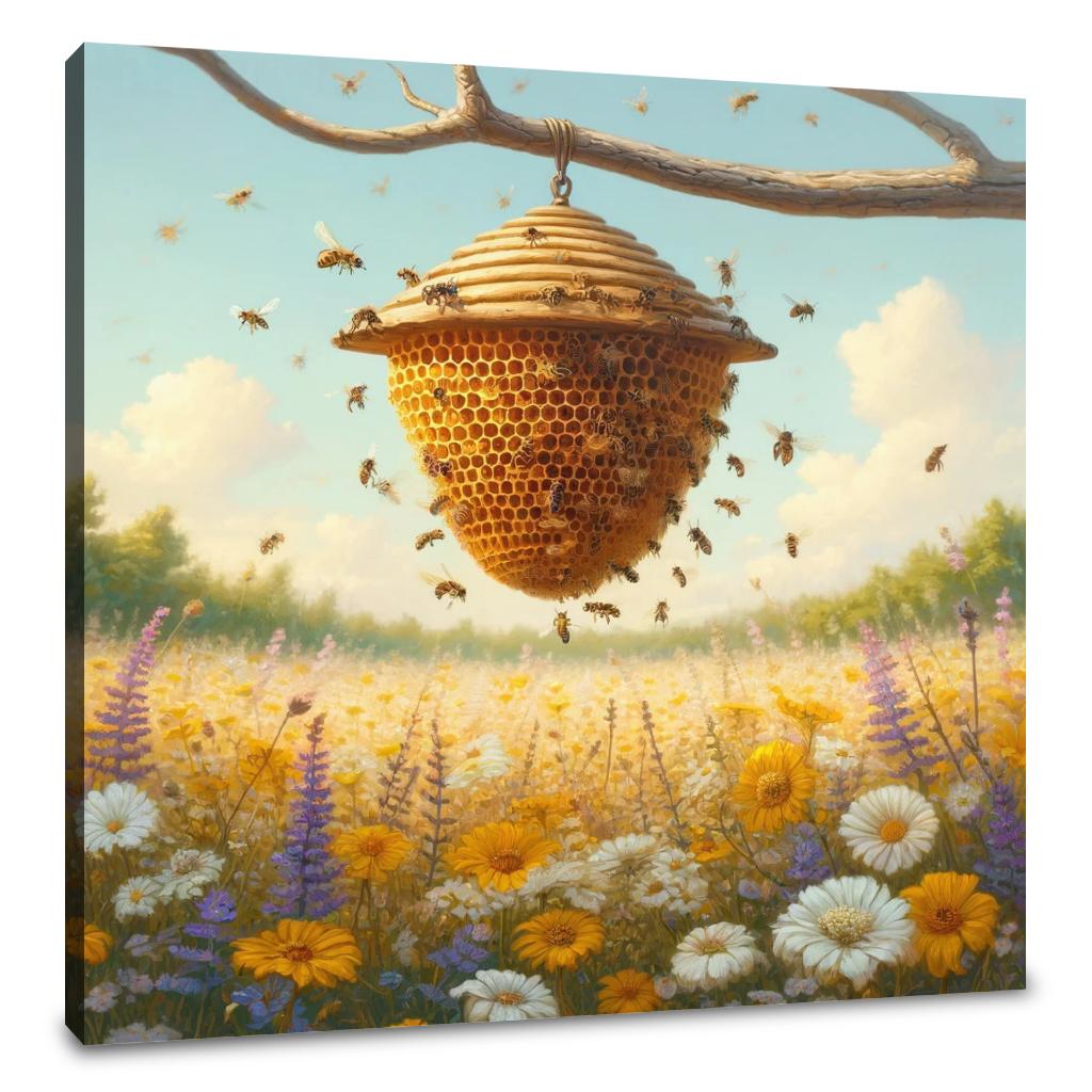 Busy Beehive Canvas