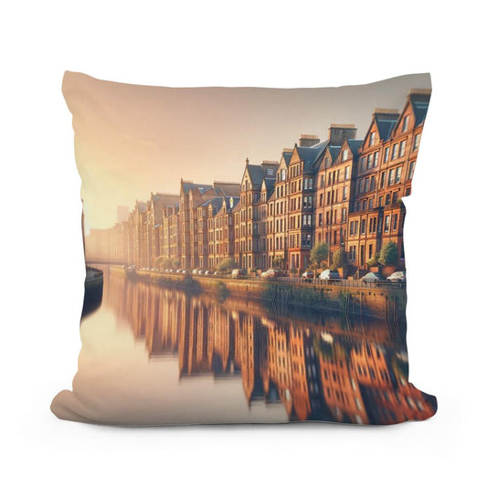 Sunset Serenity Glasgow Cotton Cushion
