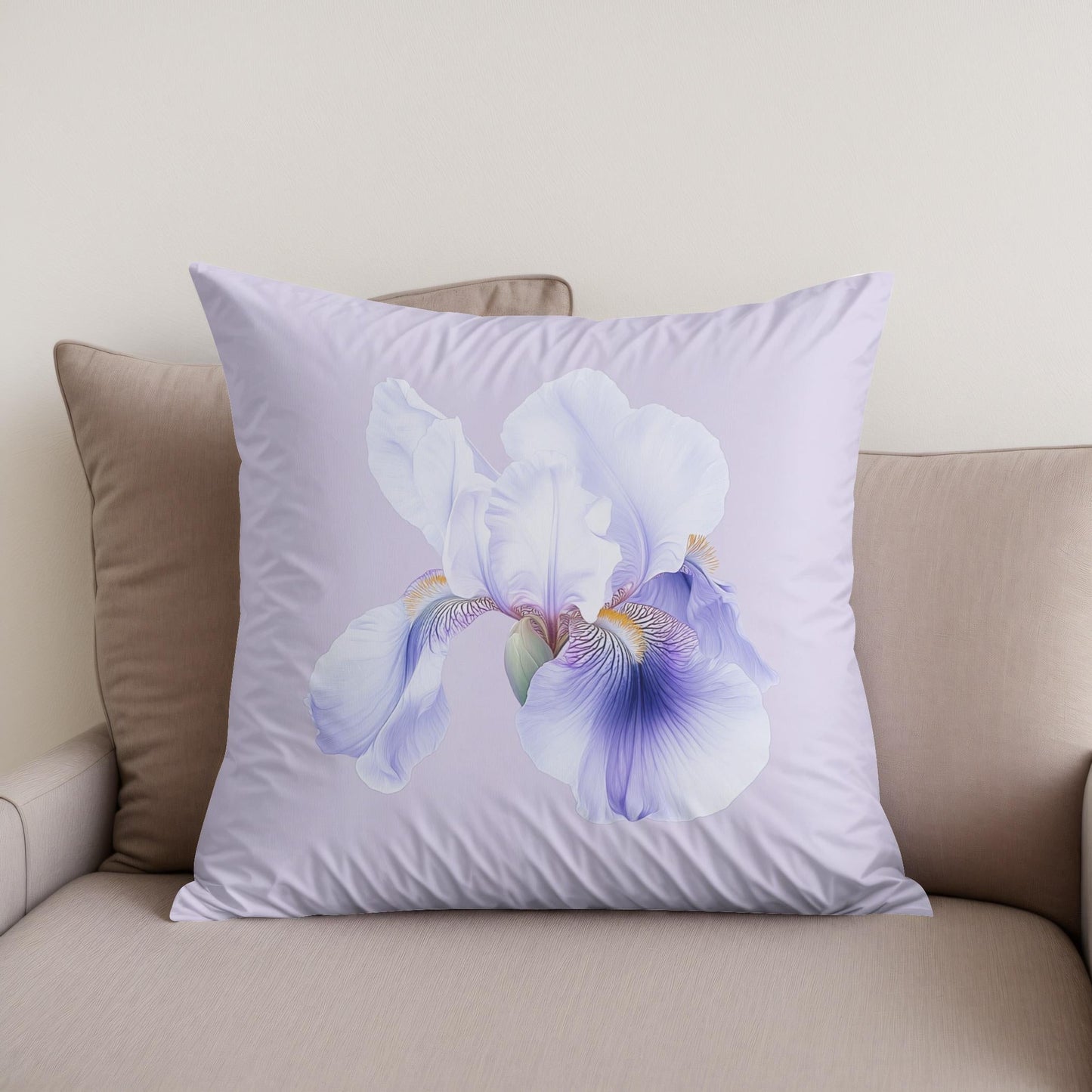 Elegant Iris Cotton Cushion