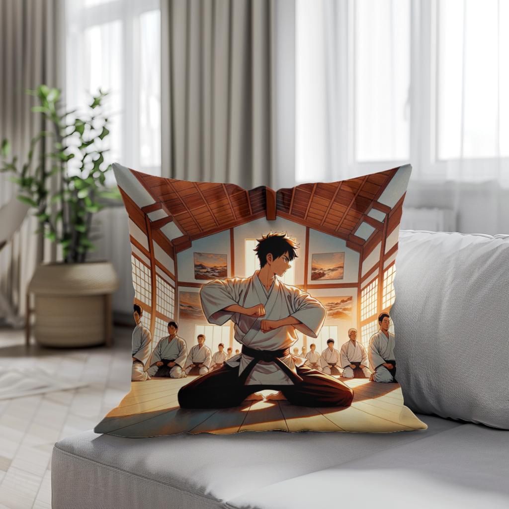 Dojo Sunset Discipline Cotton Cushion