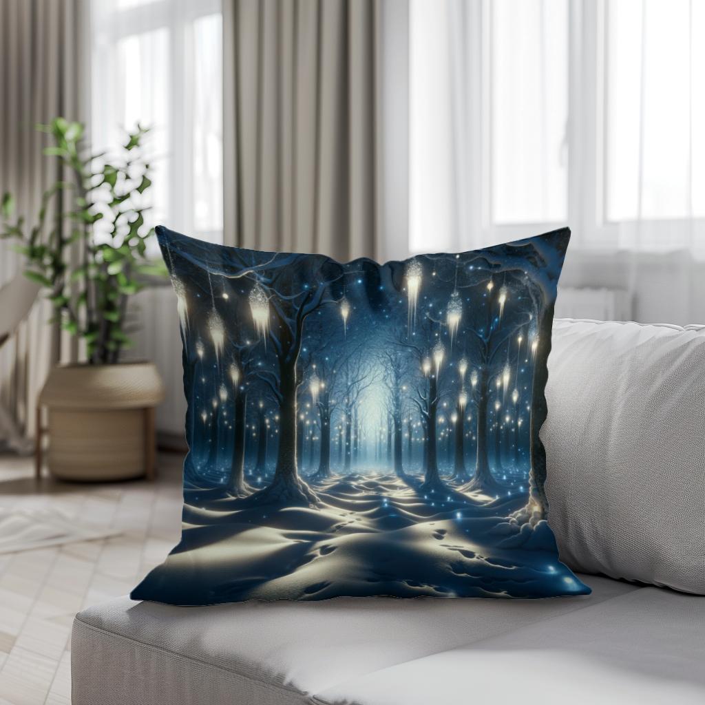 Luminous Winter Fantasy Cotton Cushion