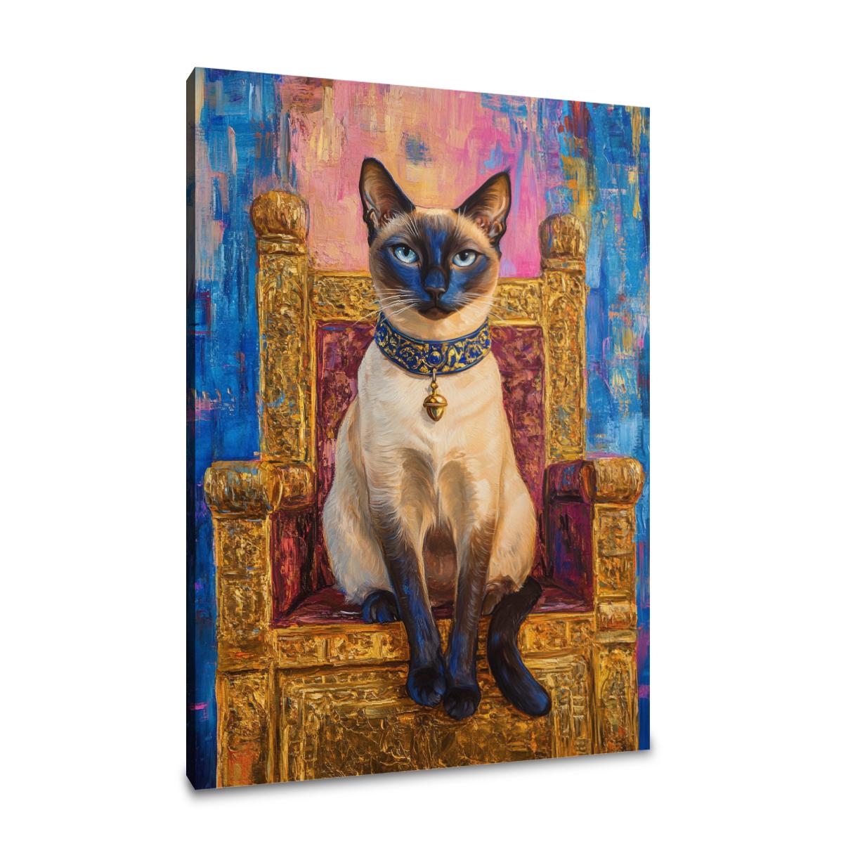 Regal Siamese Cat Canvas