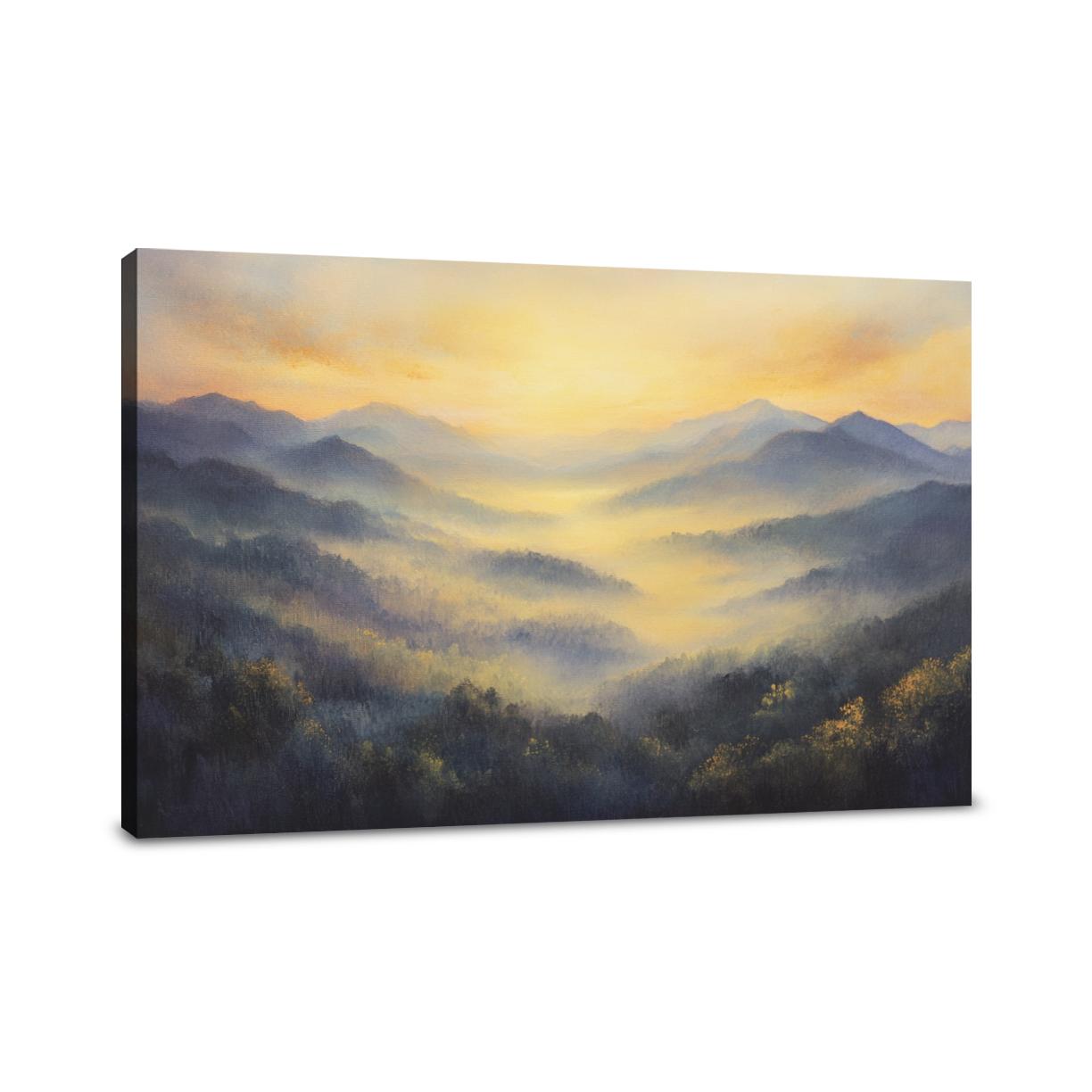 Dawn's Embrace Mountain Canvas