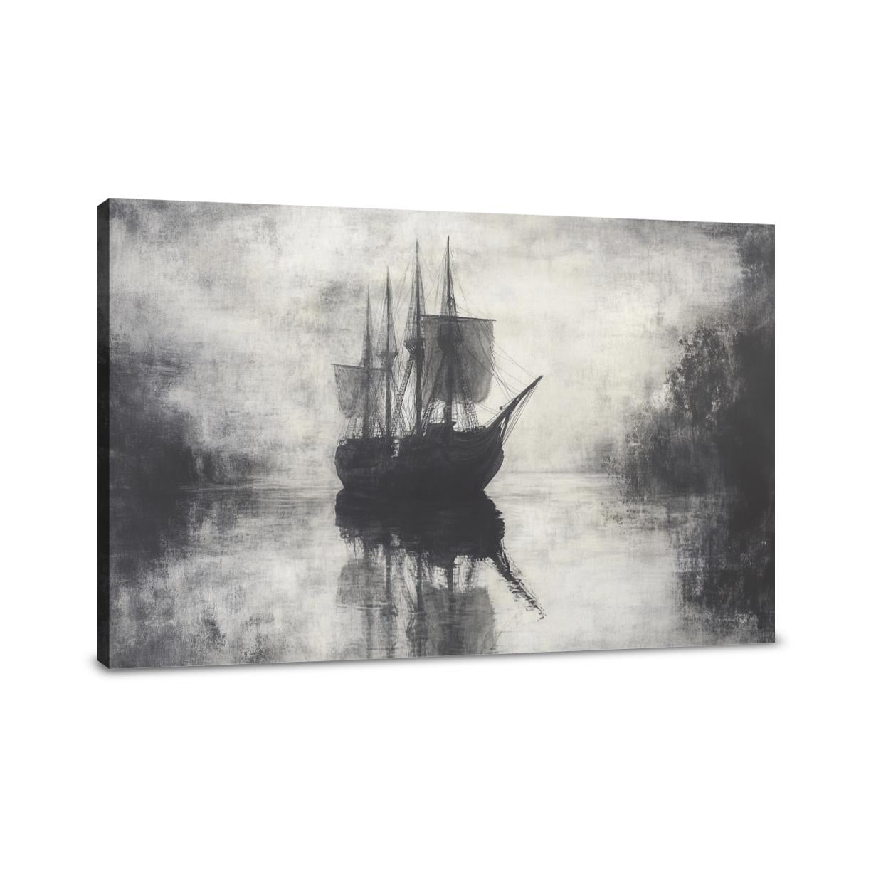 Ghostly Vessel Reflection Canvas