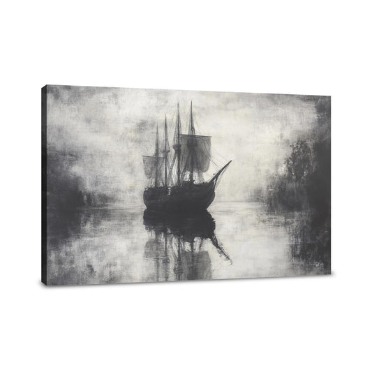 Ghostly Vessel Reflection Canvas
