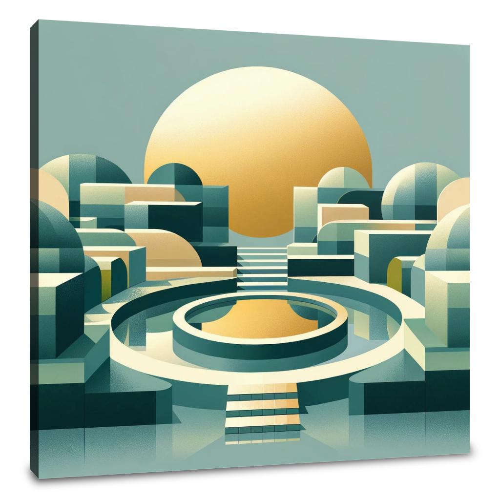 Geometric Serenity Canvas