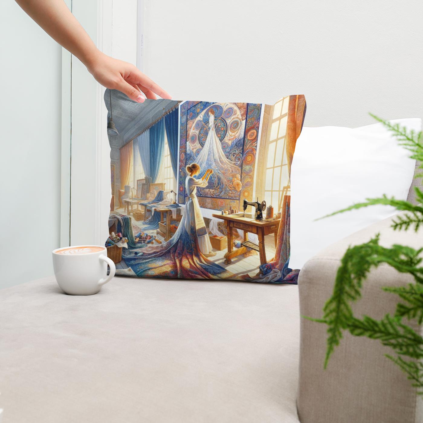 Ethereal Threads Cotton Cushion