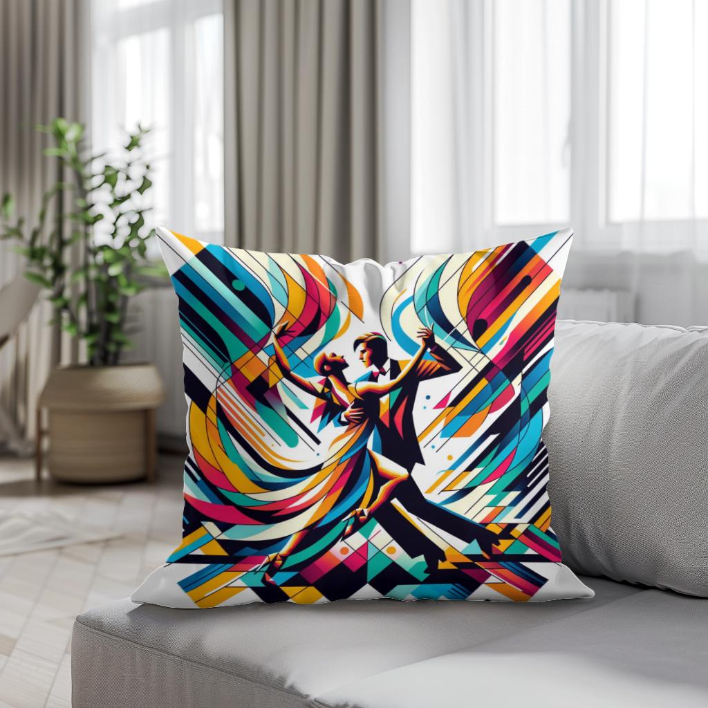 Geometric Salsa Cotton Cushion