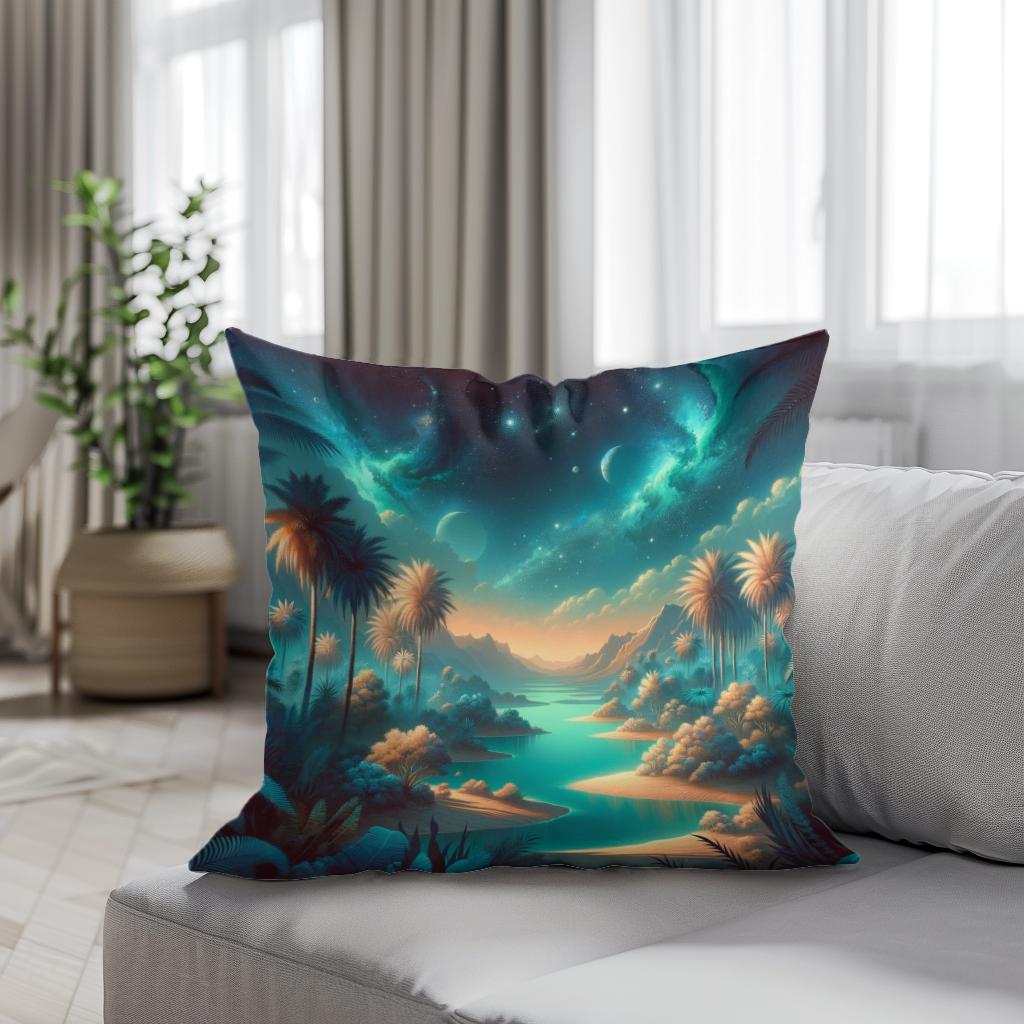Celestial Oasis Cotton Cushion
