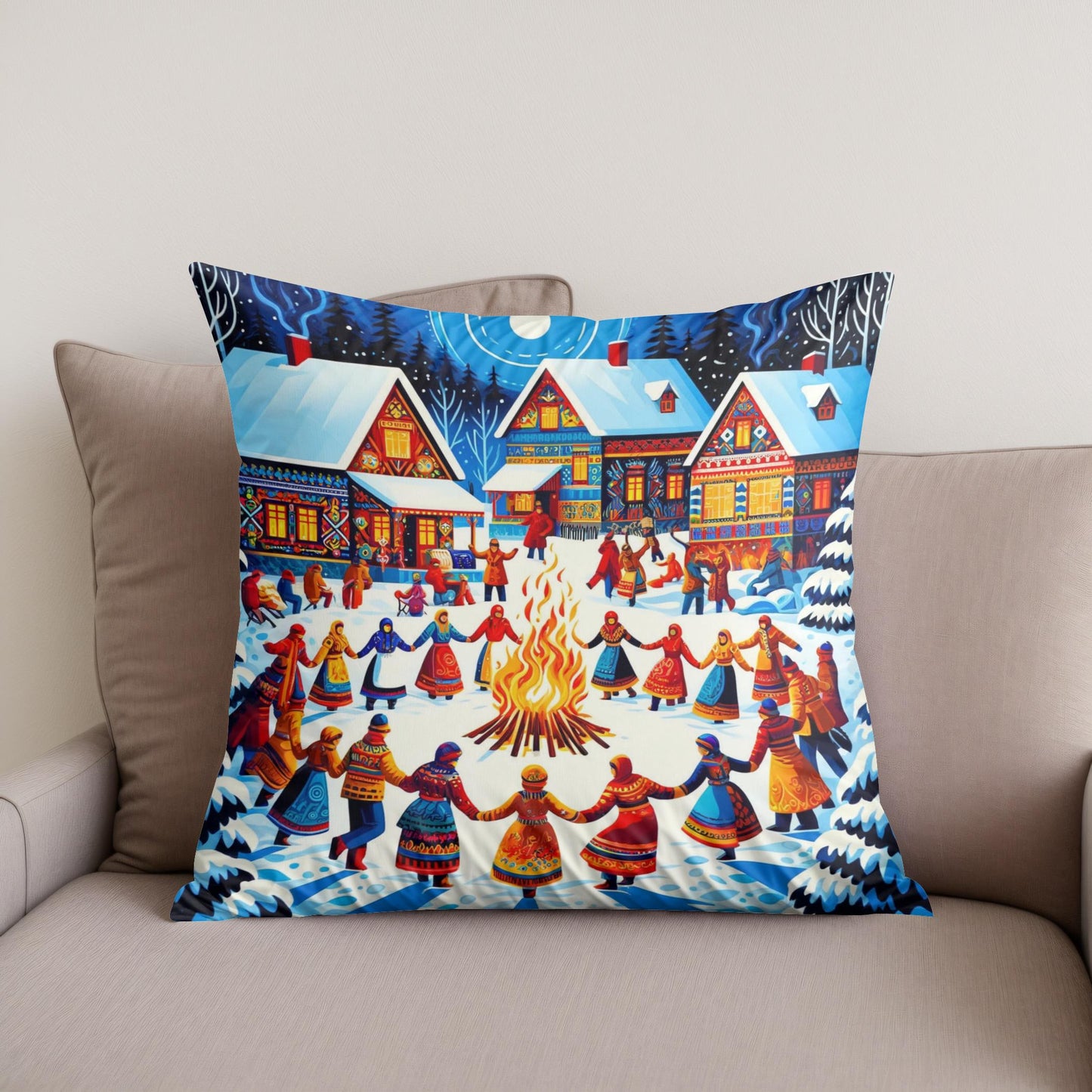 Winter Festival Warmth Cotton Cushion