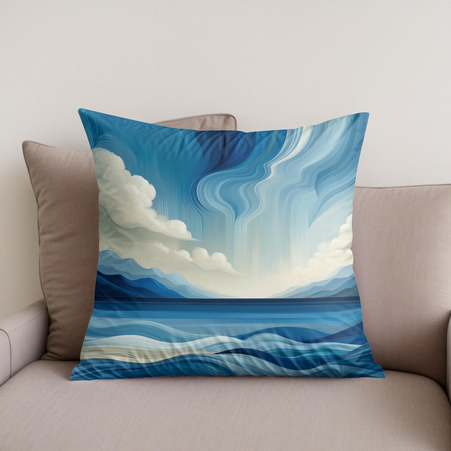 Azure Depths Cotton Cushion