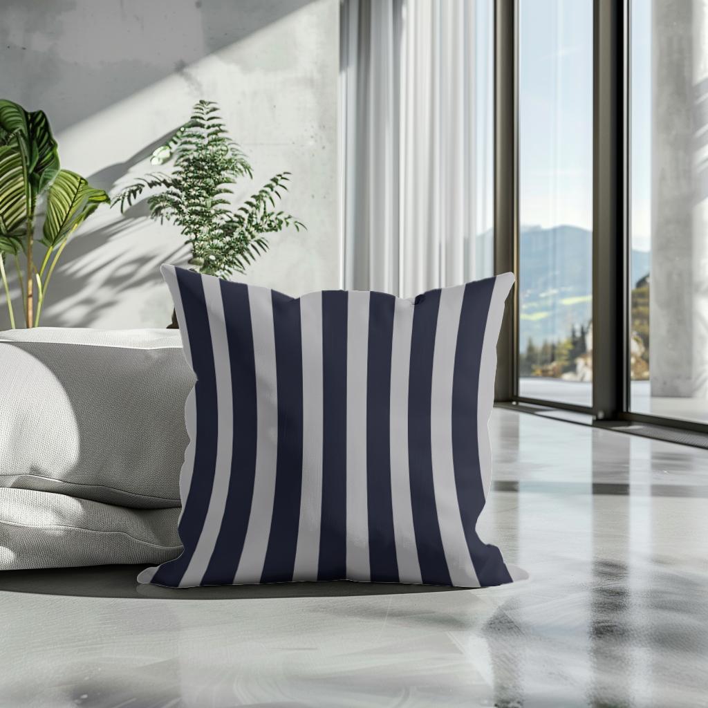 Symmetric Stripes Cotton Cushion