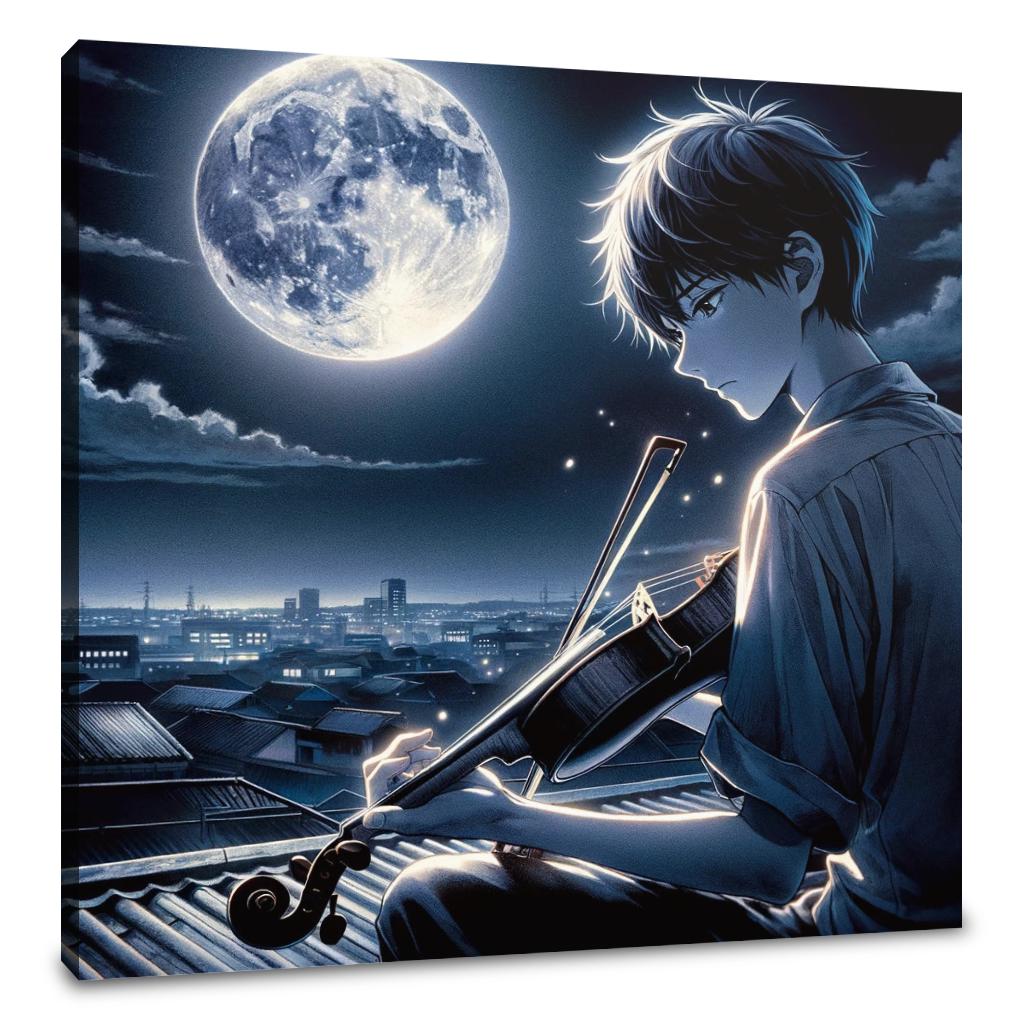 Moonlit Melody Canvas
