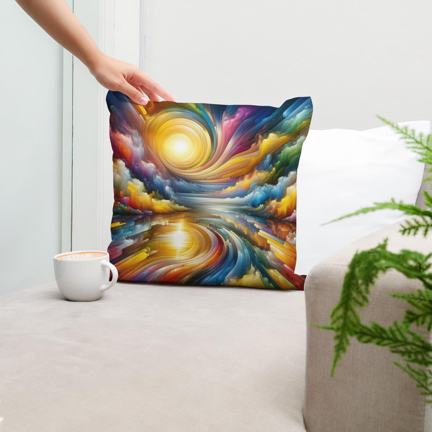 Prismatic Reflections Cotton Cushion