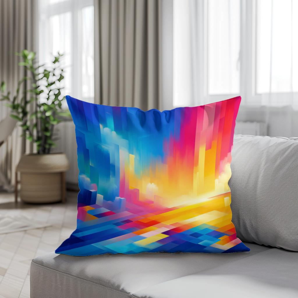 Vibrant Serenity Cotton Cushion