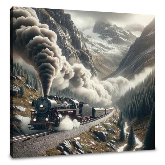 Mountain Pass Express Canvas
