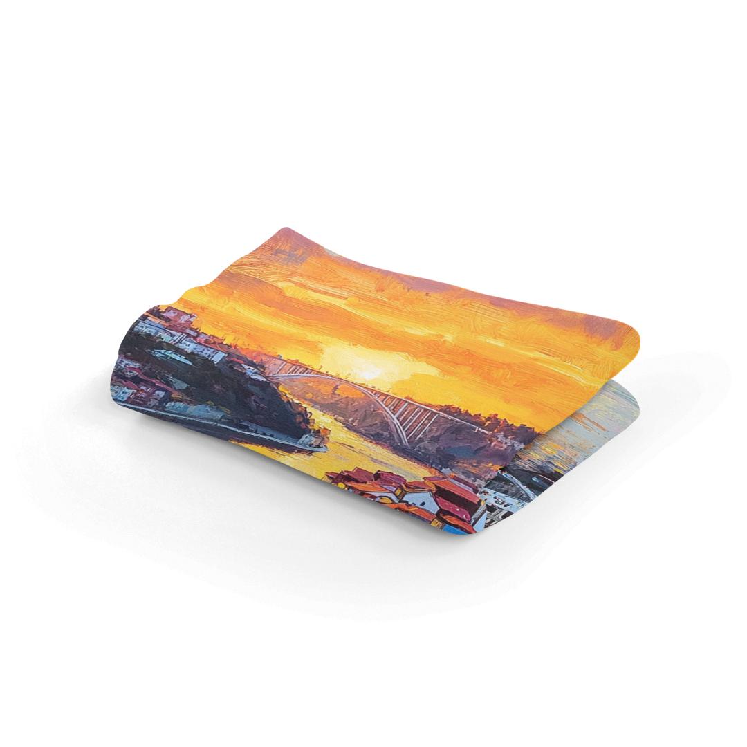 Porto Sunset Reflections Blanket