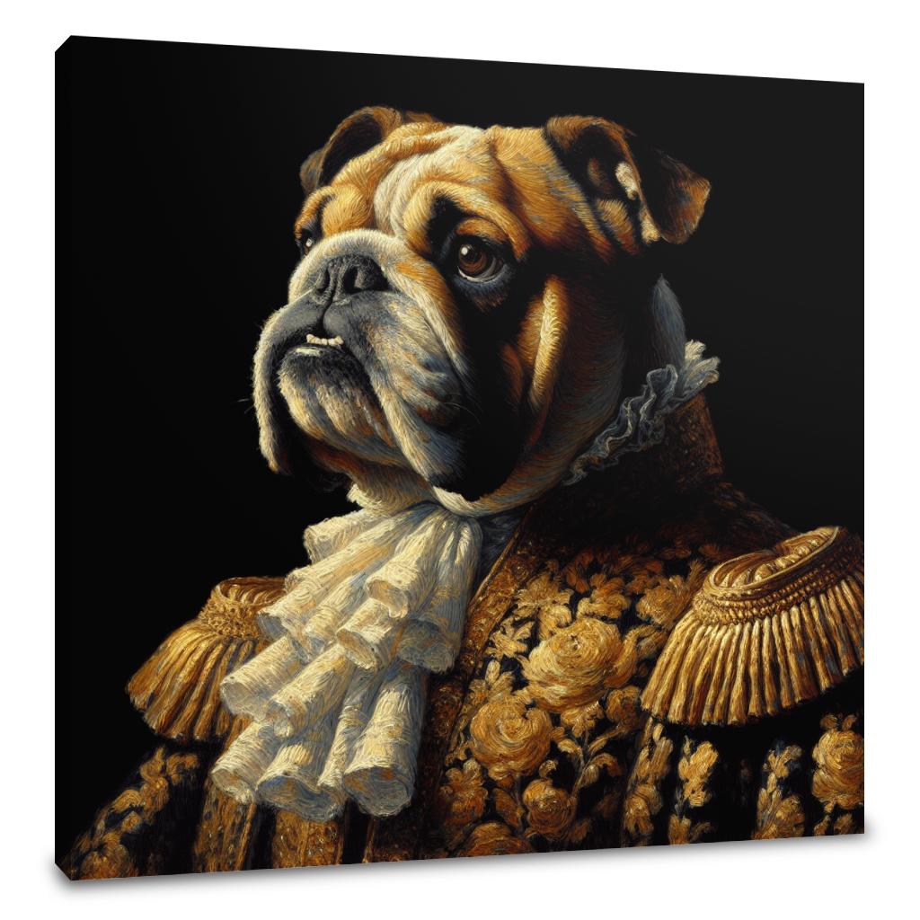 Regal Bulldog Majesty Canvas