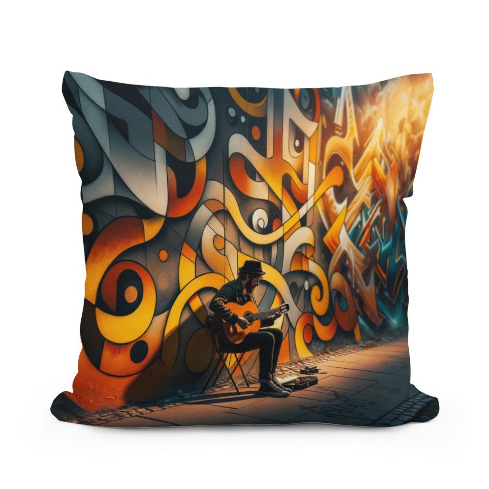 Melody of the Streets Cotton Cushion
